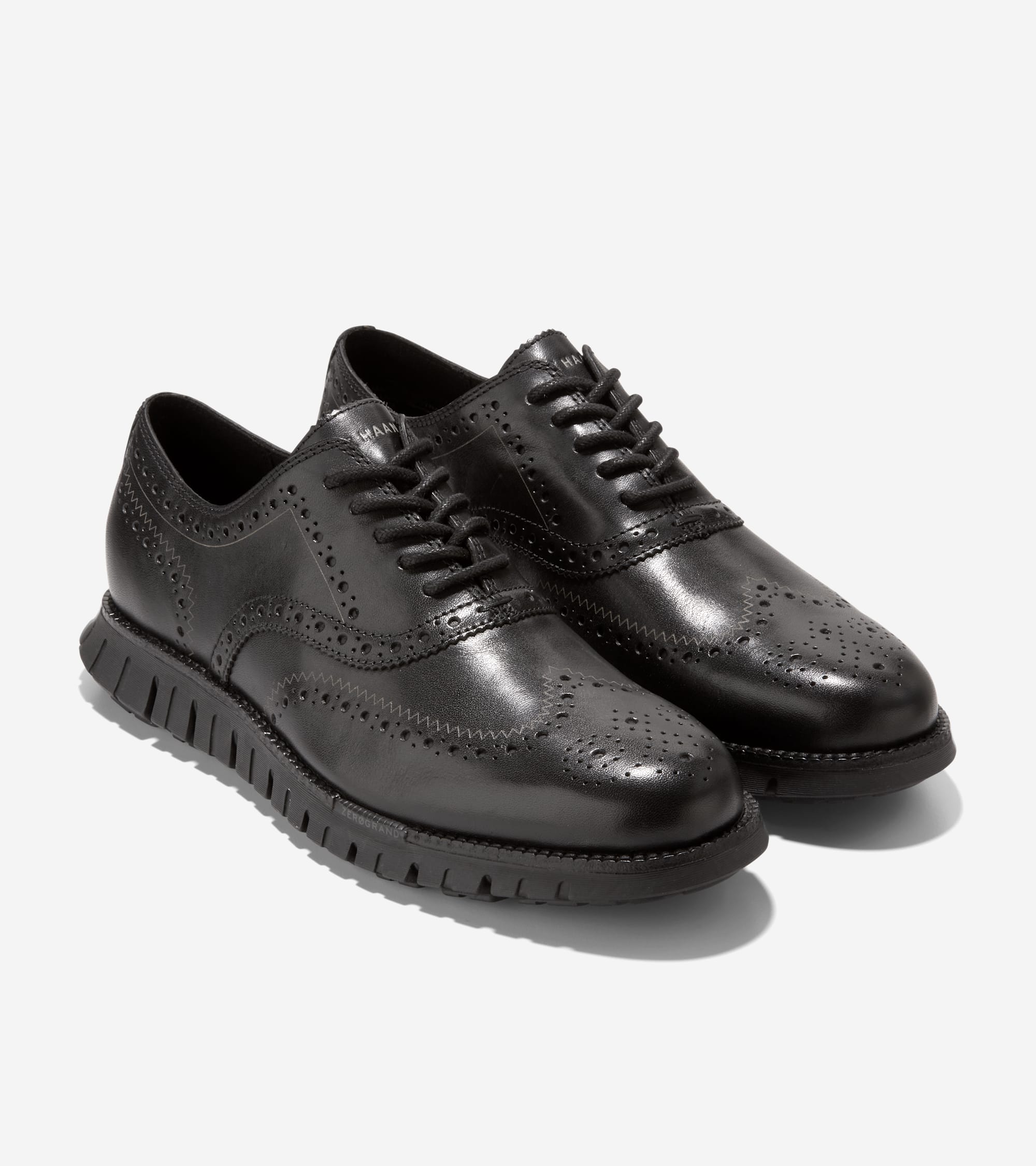 COLE HAAN - ZG RMSTD WINGTIP OX-BLACK/BLACK - C39601
